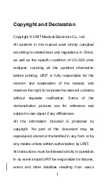 Preview for 6 page of URIT Medical Electronic UC-32A Operation Manual