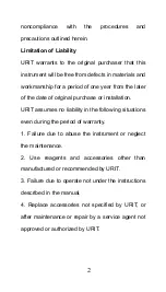 Preview for 7 page of URIT Medical Electronic UC-32A Operation Manual