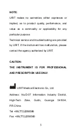 Preview for 8 page of URIT Medical Electronic UC-32A Operation Manual