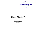 Preview for 1 page of Urma Digiset 5 User Manual