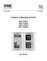 urmet domus 1145/1 User Manual предпросмотр