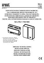 Preview for 1 page of urmet domus 1722/58A Installation Manual