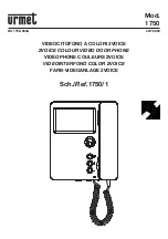 Предварительный просмотр 1 страницы urmet domus 1750/1 Manual