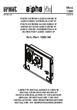 urmet domus alpha 1060 Installation And Use Booklet preview