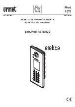 urmet domus elekta 1375/823 Manual preview