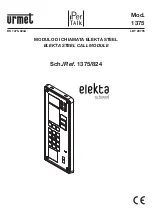 Предварительный просмотр 1 страницы urmet domus ELEKTA STEEL 1375 Instructions Manual