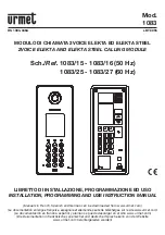 urmet domus ELEKTA STEEL Installation, Programming And Use Instruction Manual предпросмотр