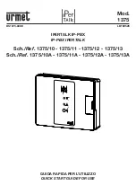 urmet domus IPerTalk 1375/10 Quick Start Manual preview