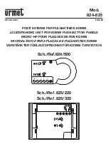 urmet domus KOMBI 824 Series Quick Start Manual предпросмотр