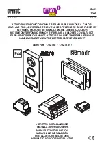 urmet domus mini note 1722/85 Installation Handbook preview