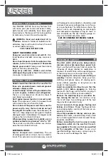 Preview for 8 page of Urrea CC904 User Manual And Warranty