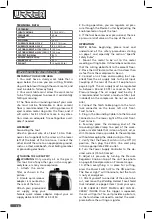 Preview for 16 page of Urrea CP1040-BV User Manual And Warranty