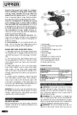 Preview for 12 page of Urrea RB1120 User Manual And Warranty