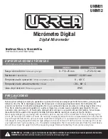Urrea UMM01 Instructions And Warranty preview