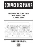 US Blaster COMPACT DISC PLAYER Instruction Manual preview