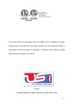 Preview for 22 page of US COOKING EQUIPMENT USFH-12-2 Operating Instructions Manual