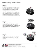 Preview for 1 page of US Digital E3 Assembly Instructions