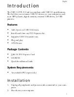 Preview for 3 page of US Robotics 3.0 PCI-E User Manual