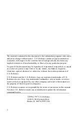 Preview for 2 page of US Robotics Courier V.Everything x2 Addendum Manual