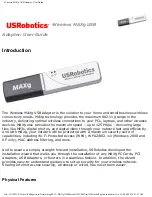 US Robotics MAXg User Manual предпросмотр