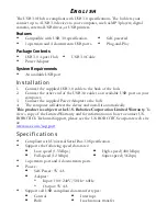 Preview for 2 page of US Robotics USB 3.0 CABLES Manual