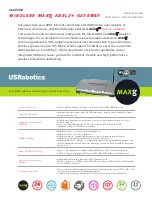 Preview for 1 page of US Robotics USR9108 - U.S. Robotics Wireless MAXg Specifications