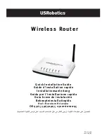 Preview for 1 page of US Robotics WIRELESS ROUTER 5466 Quick Installation Manual