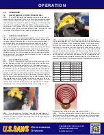 Предварительный просмотр 7 страницы US SAWS Belly Saw Operating Manual