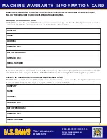 Предварительный просмотр 11 страницы US SAWS Belly Saw Operating Manual