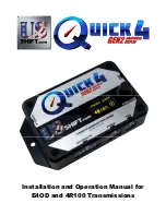 Preview for 1 page of US Shift Quick4 4R100 Installation And Operation Manual