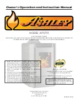 US Stove Company Ashley AP5710 Owner'S Operation And Instruction Manual preview