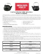 US Stove Company TK-02(BWS) Instructions preview