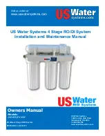 US Water Systems 200-RODI4 series Installation And Maintenance Manual preview