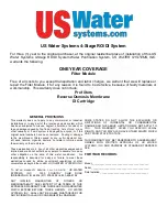 Предварительный просмотр 11 страницы US Water Systems 200-RODI4 series Installation And Maintenance Manual