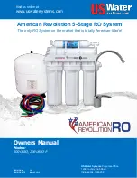 US Water Systems 200-USRO Owner'S Manual preview