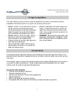 Preview for 3 page of US Water Systems Aquatrol 075-AQF-CX Owner'S Manual