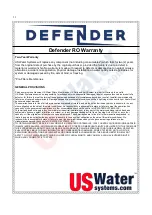 Preview for 33 page of US Water Systems Defender 223-DFROM Series Owner'S Manual