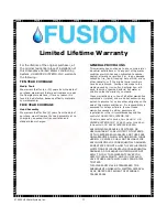 Предварительный просмотр 11 страницы US Water Systems FUSION 111-UFF-Cal-1 Installation, Operation And Maintenance Manual