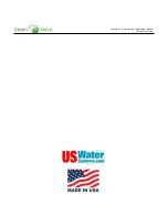 Предварительный просмотр 10 страницы US Water Systems GreenWave 1000 Installation, Operation And Maintenance Manual