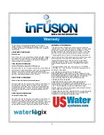 Preview for 31 page of US Water Systems Matrixx inFusion 081-IF Series Owner'S Manual