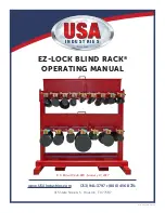 Preview for 1 page of USA Industries EZ-LOCK BLIND RACK Operating Manual