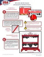 Preview for 3 page of USA Industries EZ-LOCK BLIND RACK Operating Manual