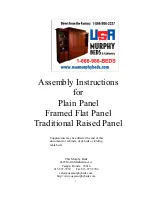 Preview for 1 page of USA Murphy Beds Framed Flat Panel Assembly Instructions Manual