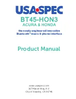 usa-spec BT45-HON3 Product Manual preview