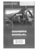 usa-spec PA10-FORD2 Owner'S Manual preview