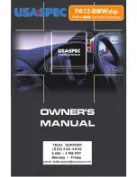 usa-spec PA12-BMW Owner'S Manual preview