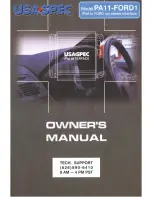 USA SPECS PA11-FORD1 Owner'S Manual preview