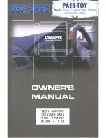 Preview for 1 page of USA SPECS PA15-TOY Owner'S Manual