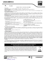 Предварительный просмотр 4 страницы USAG 889 KA Safety Instructions