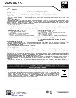 Preview for 5 page of USAG 889 KA Safety Instructions